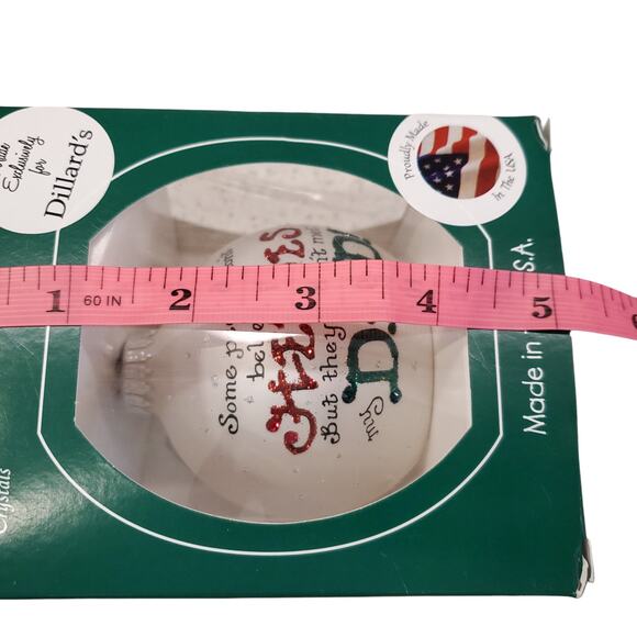 Swarovski Crystal Christmas Ornament Heart Gifts by Teresa Ornament Dad is Hero - Picture 10 of 11